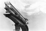 Cantieri per la costruzione dell’autostrada del Frejus, Val di Susa, maggio 1991