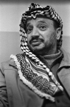 Il leader dell’Olp Yasser Arafat, Beirut, 6 febbraio 1975