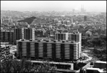 Panoramica dal Turò de la Peira, in primo piano il poligono Valle Hebron, Barcellona 1967-1972